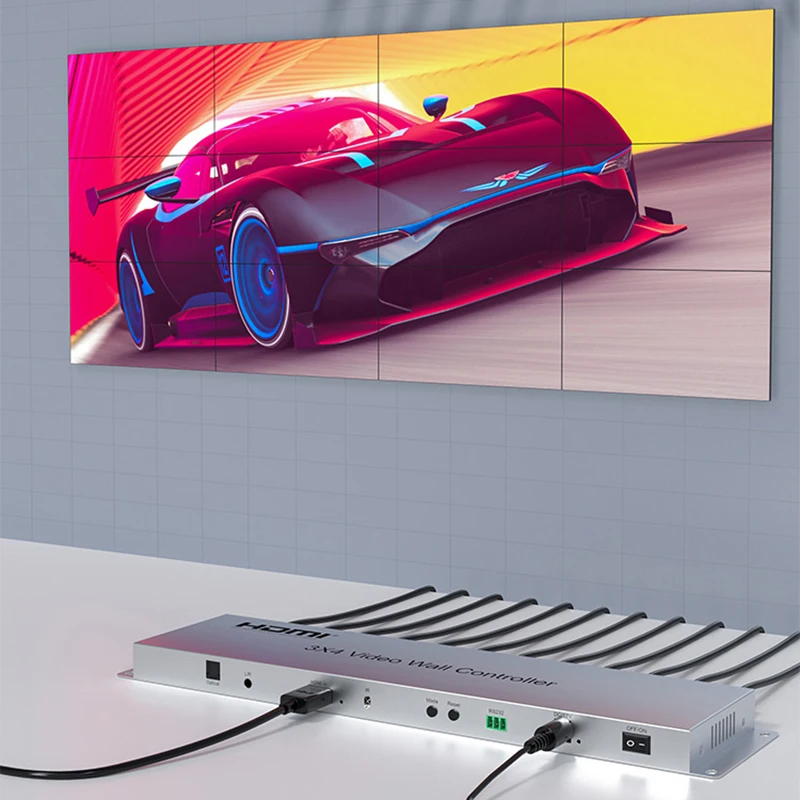 Controlador de pared de vídeo de 12 canales, procesador de pared de vídeo HDMI 3x4, 1080P, 60Hz, 3x4, 3x3, 2x5, 2x4, 2x2, 4x1, 1x6 para 12 pantalla de empalme de TV - imagen 2