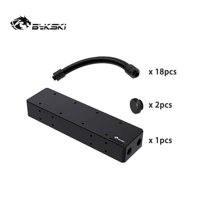 Terminal de GPU BYKSKI/bloque de puente para tarjeta de vídeo, adaptador de bloque de refrigeración por agua con manguera antiplegable resistente a altas temperaturas