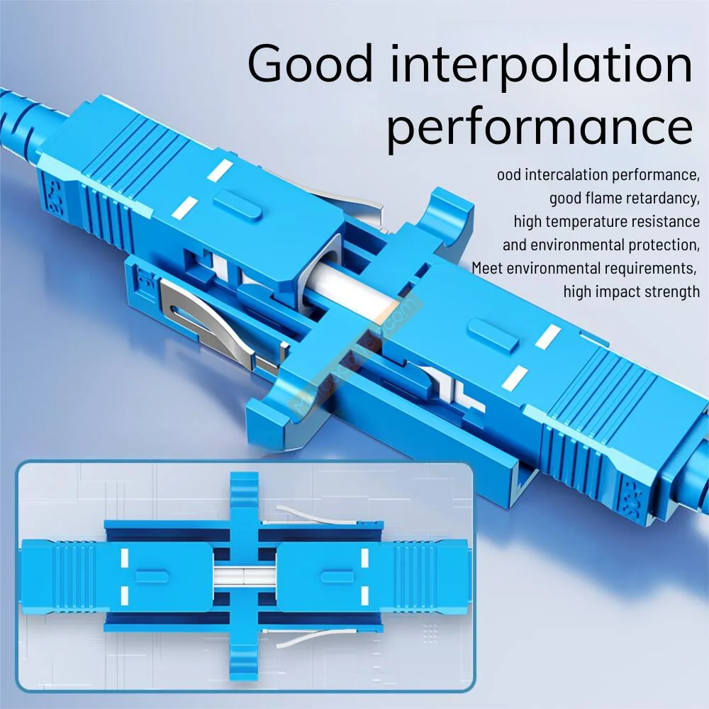 Acoplador Simplex de fibra óptica, adaptador de fibra óptica, conector SCUPC/SCAPC, brida Simplex monomodo, 10/25/50 Uds. - imagen 2