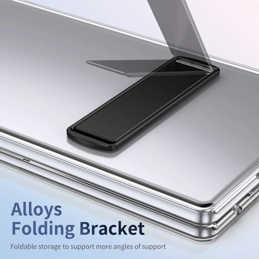 360 °   Funda rígida transparente para teléfono Samsung Galaxy Z Fold 7 Fold7 Fold 6 5 4 3 5G con soporte de detección de hielo - imagen 4