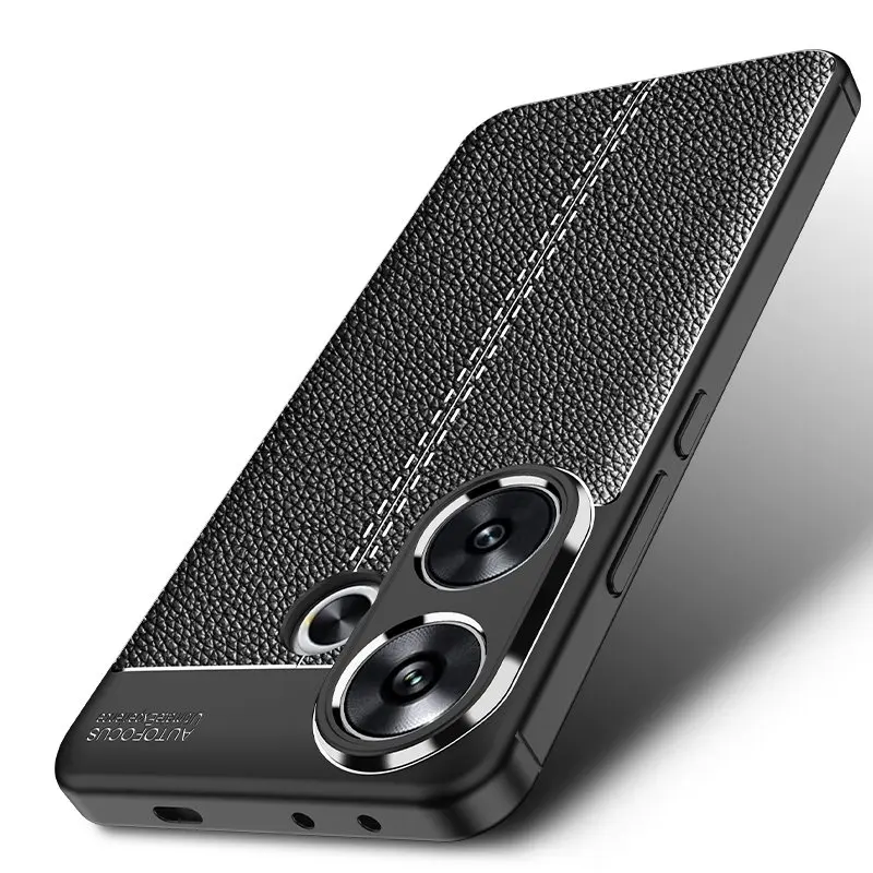 Funda de lujo para Poco F6, Funda para Xiaomi Poco F6, Funda a prueba de golpes de TPU, Funda de cuero suave para teléfono, parachoques Poco F6 - imagen 2