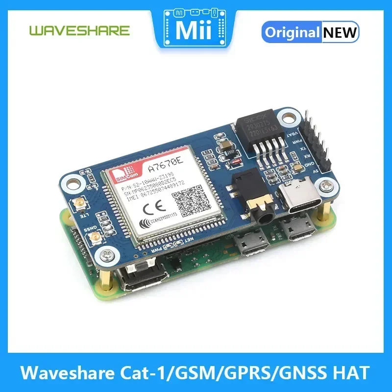 Waveshare Cat-1 GSM GPRS GNSS HAT para Raspberry Pi LTE Cat-1 2G compatible con módulo A7670E posicionamiento GNSS - imagen 4