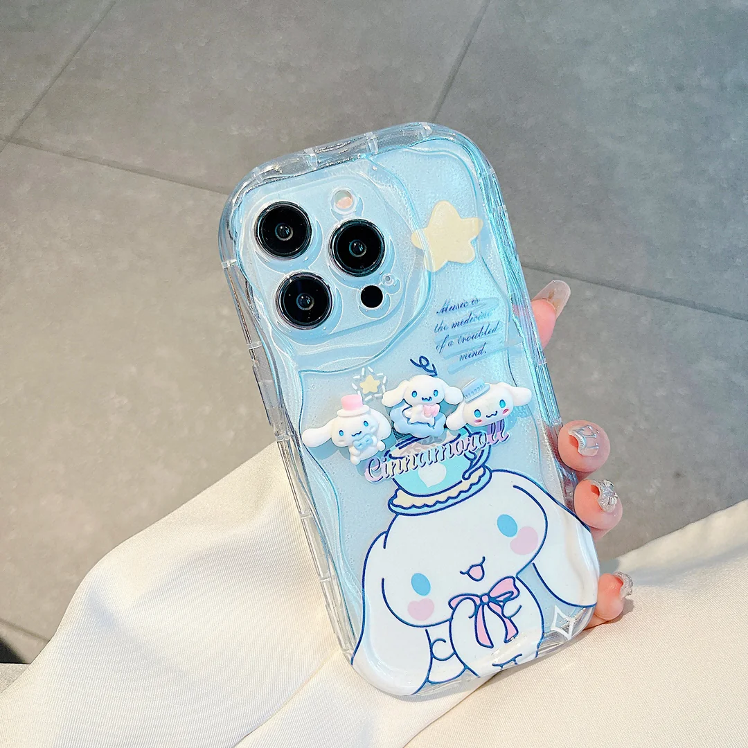 Bonita funda Sanrios Melody 3D Wave para Samsung A73 A72 A71 A55 A54 A53 A35 A34 A33 A25 A24 A23 A15 A14 A13 A05 A04 A03 4G 5G - imagen 2