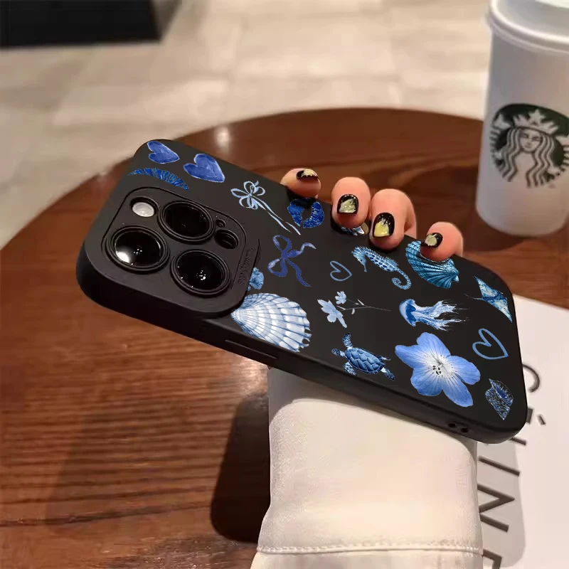 Funda de teléfono de silicona con diseño de estrella de mar para Xiaomi Poco F7 F6 F5 X3 X5 X6 X7 M6 Pro, funda de parachoques de TPU suave mate a prueba de golpes - imagen 5