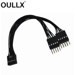 OULLX Cable Divisor USB 9 Pines – 1 a 2 para Placa Base PC