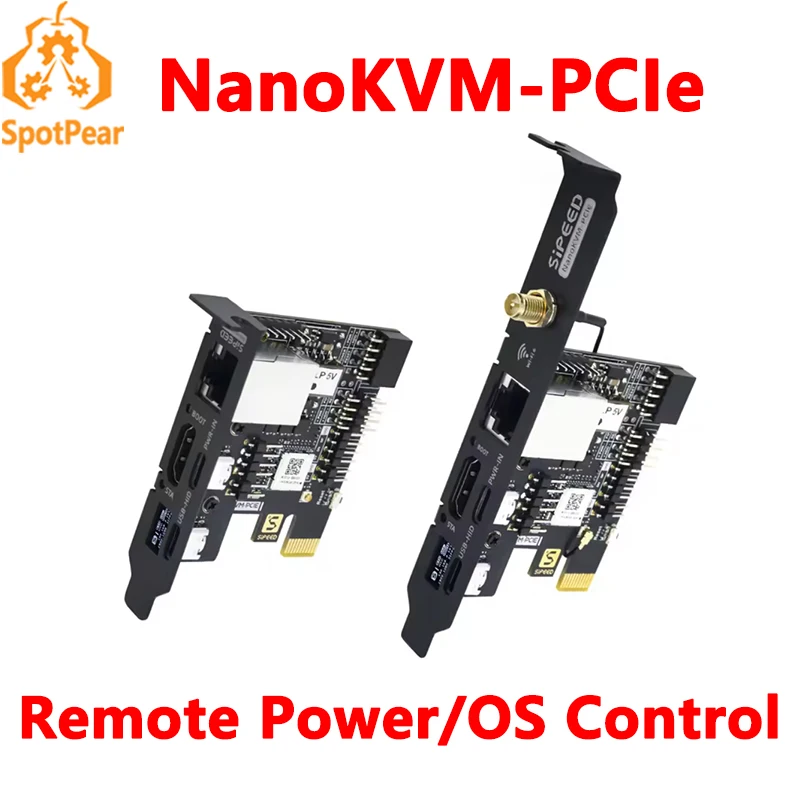 Sipeed NanoKVM-PCIe Control remoto / Alimentación / Servidor de mantenimiento de escritorio UART HDMI USB RISC-V para PiKVM