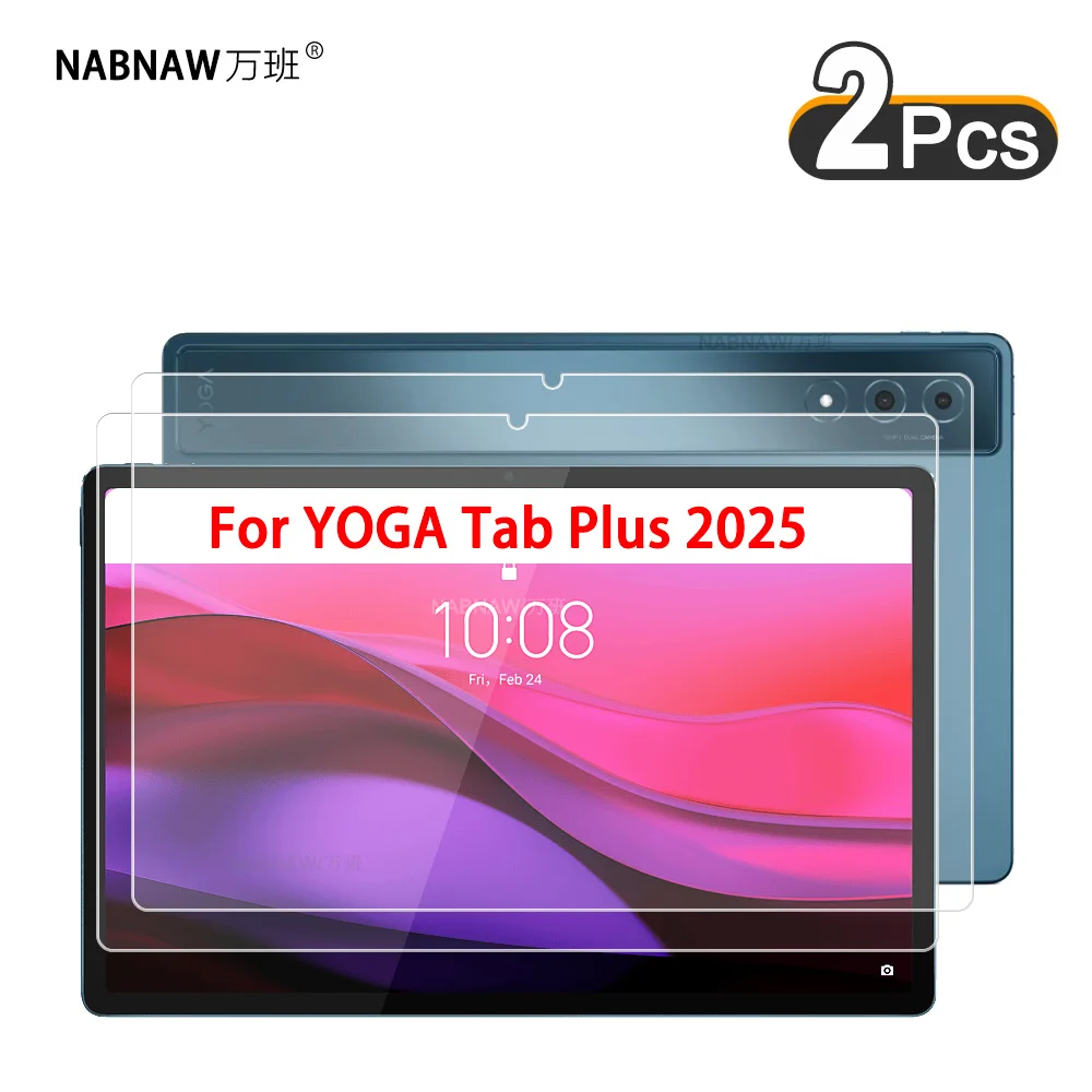Protector de pantalla de vidrio templado HD a prueba de arañazos, película protectora dura para tableta Lenovo Yoga Tab Plus 12,7 2025 TB520FU, 2 piezas - imagen 2