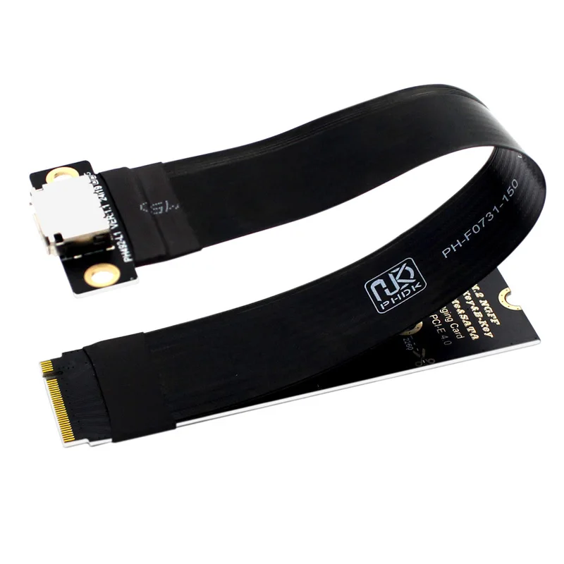 Cable de extensión M.2 NVME a Oculink 4i para tarjeta gráfica SSD M2 M Key a adaptador de SFF-8612 Cable PCIe 4,0 Gen4 para ordenador portátil de escritorio - imagen 2