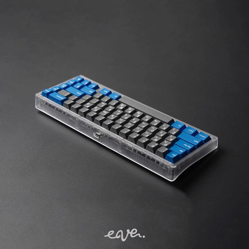 Kit de teclado mecánico con cable de 65 teclas, Kit monomodo, teclas de inyección para PC EAVE65, carcasa transparente, teclado FR4, accesorios para PC - imagen 3