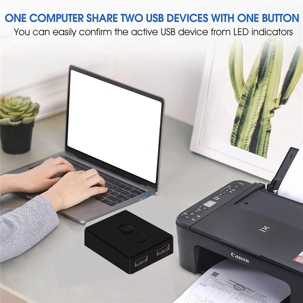 USB 3,0 interruptor USB KVM Selector USB 2,0 USB 3,0 bi-dirección interruptor divisor impresora teclado ratón compartir Macs y windows - imagen 5