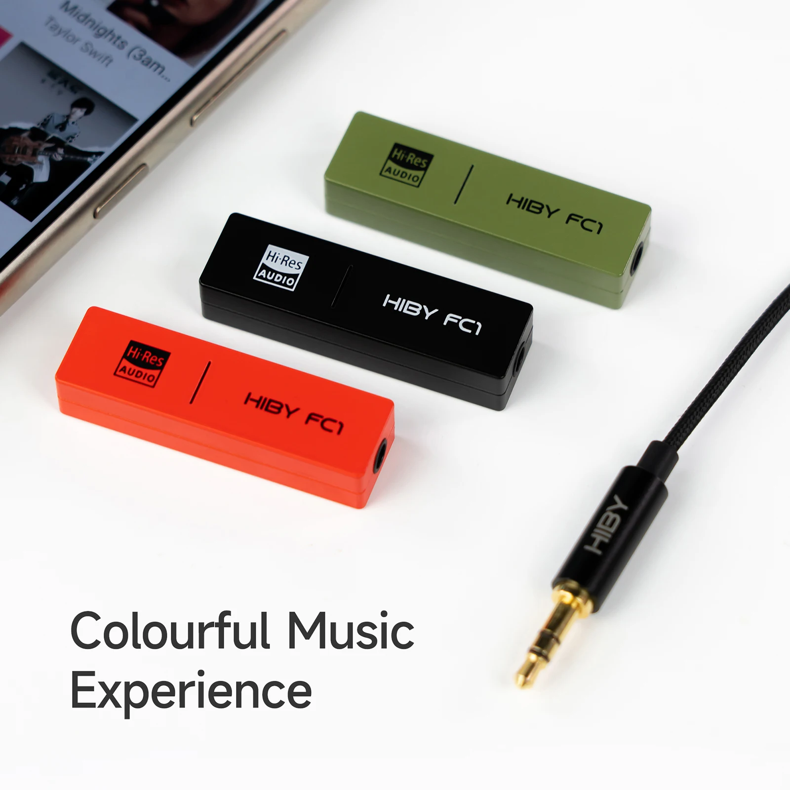 HiBy FC1 tipo C USB DAC auriculares AMP decodificador de Audio HiFi Dongle salida de 3,5mm PCM384kHz/32bit CS46L41 para Android iOS Win10 Mac - imagen 3