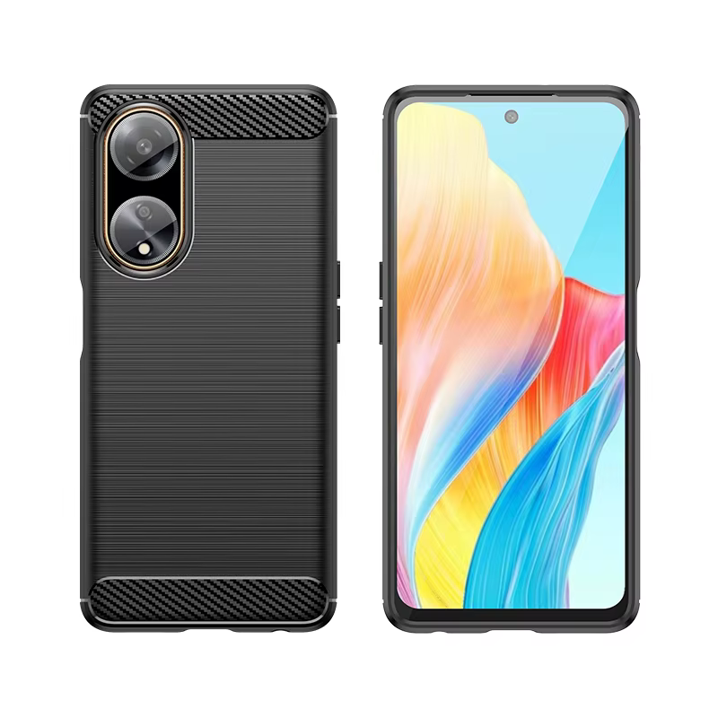 Funda de silicona suave para OPPO A98, carcasa de fibra de carbono, parachoques de teléfono, 5G - imagen 3