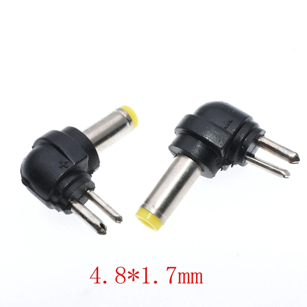 Adaptador de punta de CC Universal para ordenador portátil, Conector de CC de 90 grados, 2 pines a 4.01.7Mm/3.51.35Mm, 8 unids/set - imagen 2