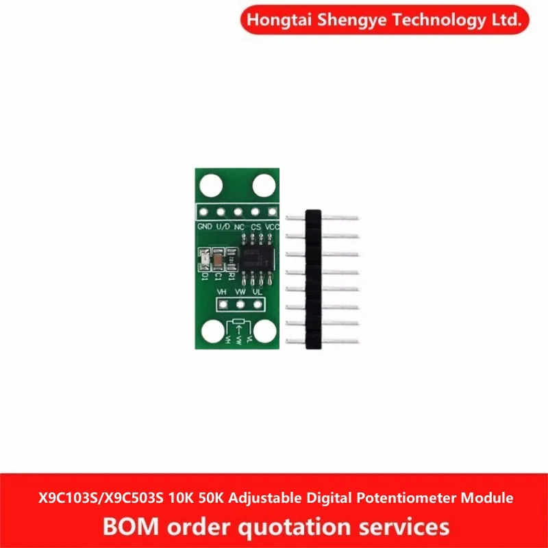 Módulo de placa de circuito de potenciómetro Digital ajustable de 100 pasos, X9C103S, X9C503S, 10K50K