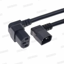 Cable de alimentación C13 a C14 en ángulo inferior, extensión PC