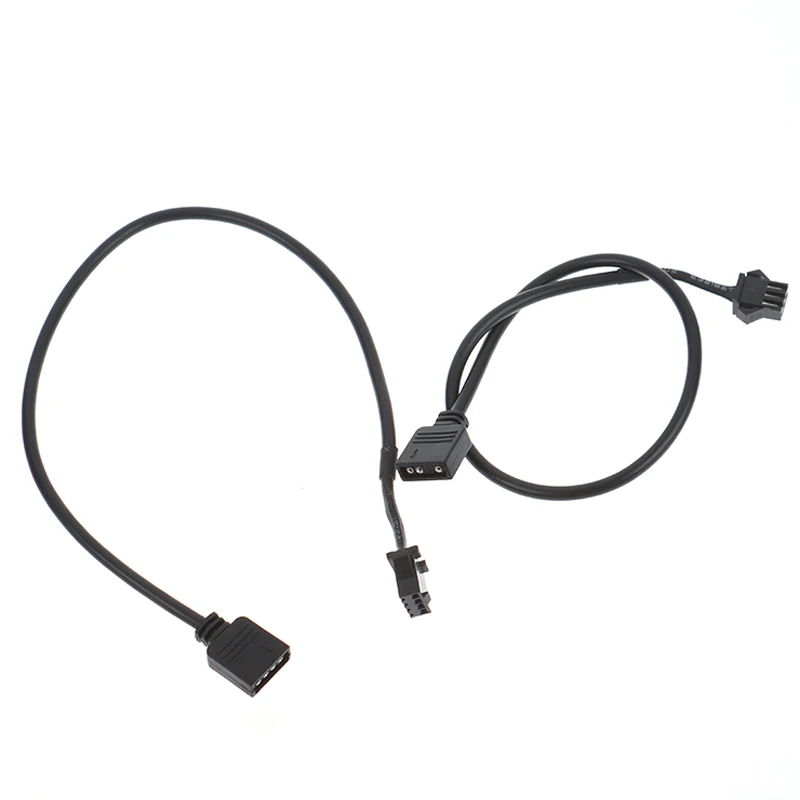 Cable de conversión del adaptador RGB de la placa base 5V 3 Pin / 12V 4 Pin 30cm tira de luz Led RGB para PC ordenador línea de tira de luz LED - imagen 4