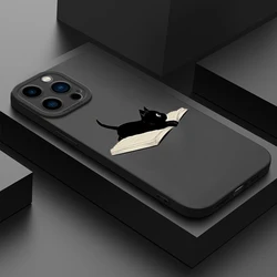 Funda iPhone Silicona Gato Mate Antigolpes – Diseño Simple