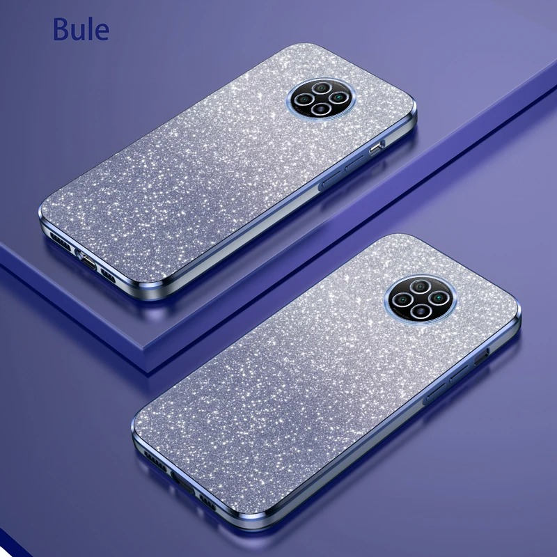 Funda de silicona para teléfono Xiaomi Redmi note 9T, carcasa trasera de lujo con brillo degradado, M2007J22G - imagen 4