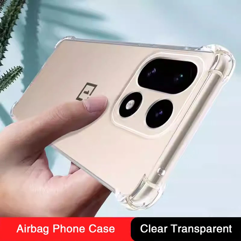 Funda blanda transparente para OnePlus 15 5G Airbag a prueba de golpes de silicona cubiertas traseras de lujo accesorios para teléfono móvil Fundas 1 + 15 - imagen 2