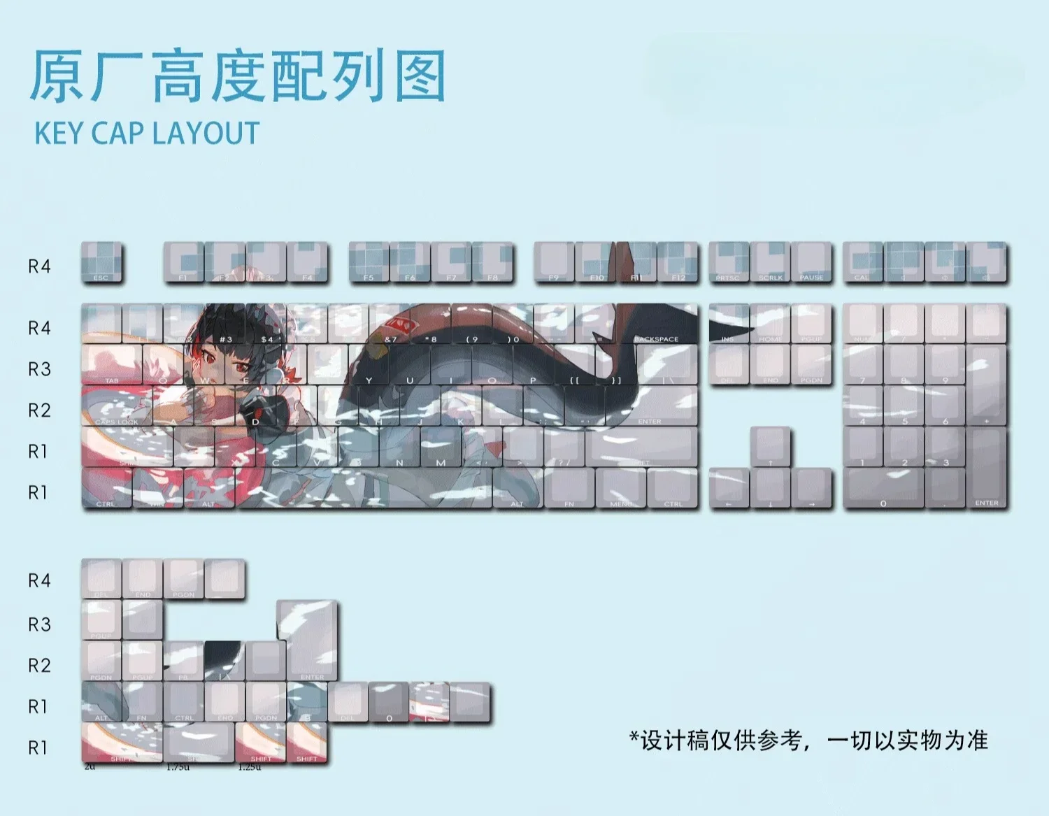 Zenless Zone Zero Ellen Joe-Juego de teclas PBT, sublimación de tinte, perfil de cereza, teclas para teclado mecánico, tapas de teclado personalizadas - imagen 5