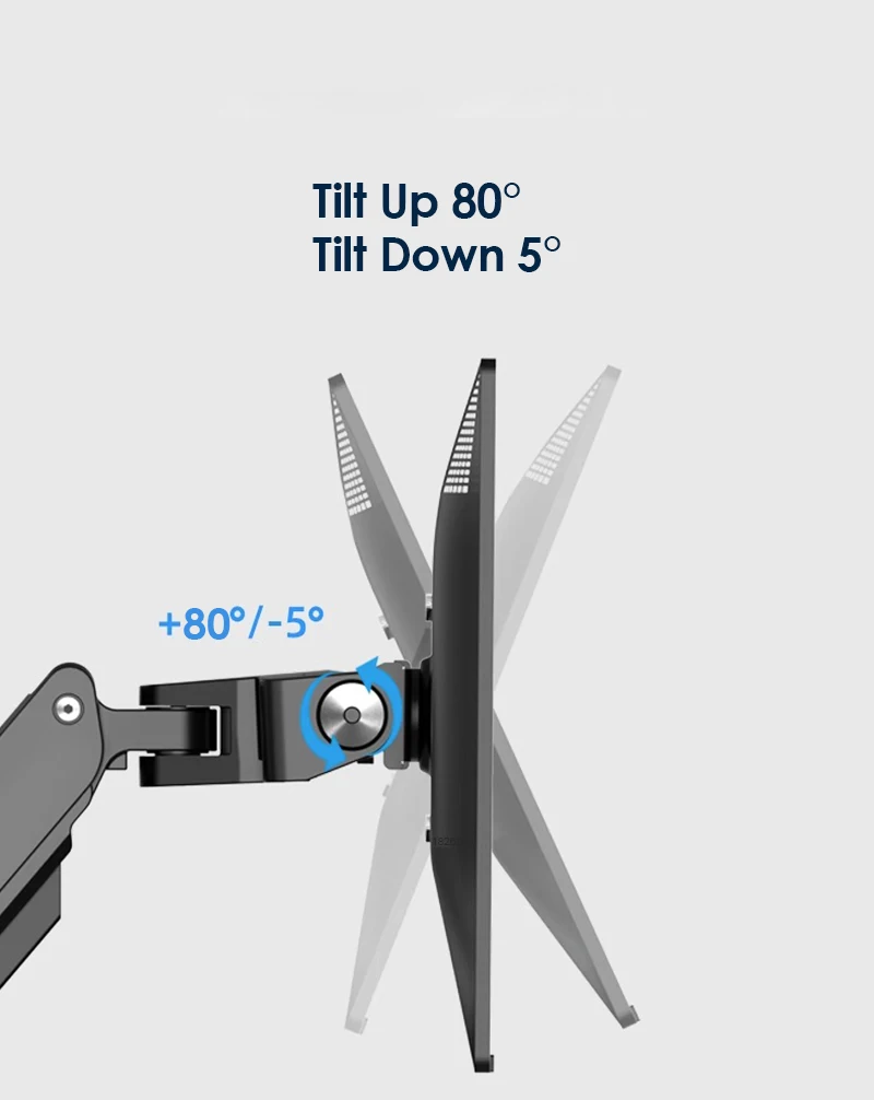 Brazo de resorte de Gas de aluminio S500, soporte de Monitor de pantalla de arco curvo de 34-49 pulgadas, Samsung Odyssey Neo G9/G7, soporte de pantalla grande, carga de 20kg - imagen 5