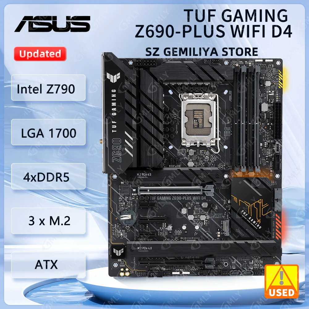 ASUS TUF GAMING Z690-PLUS WIFI D4 placa base LGA1700 DDR4 128GB Wi-Fi 6 compatible con i9-14900 i9-13900 i5-13600 i5-12600 i5-12400
