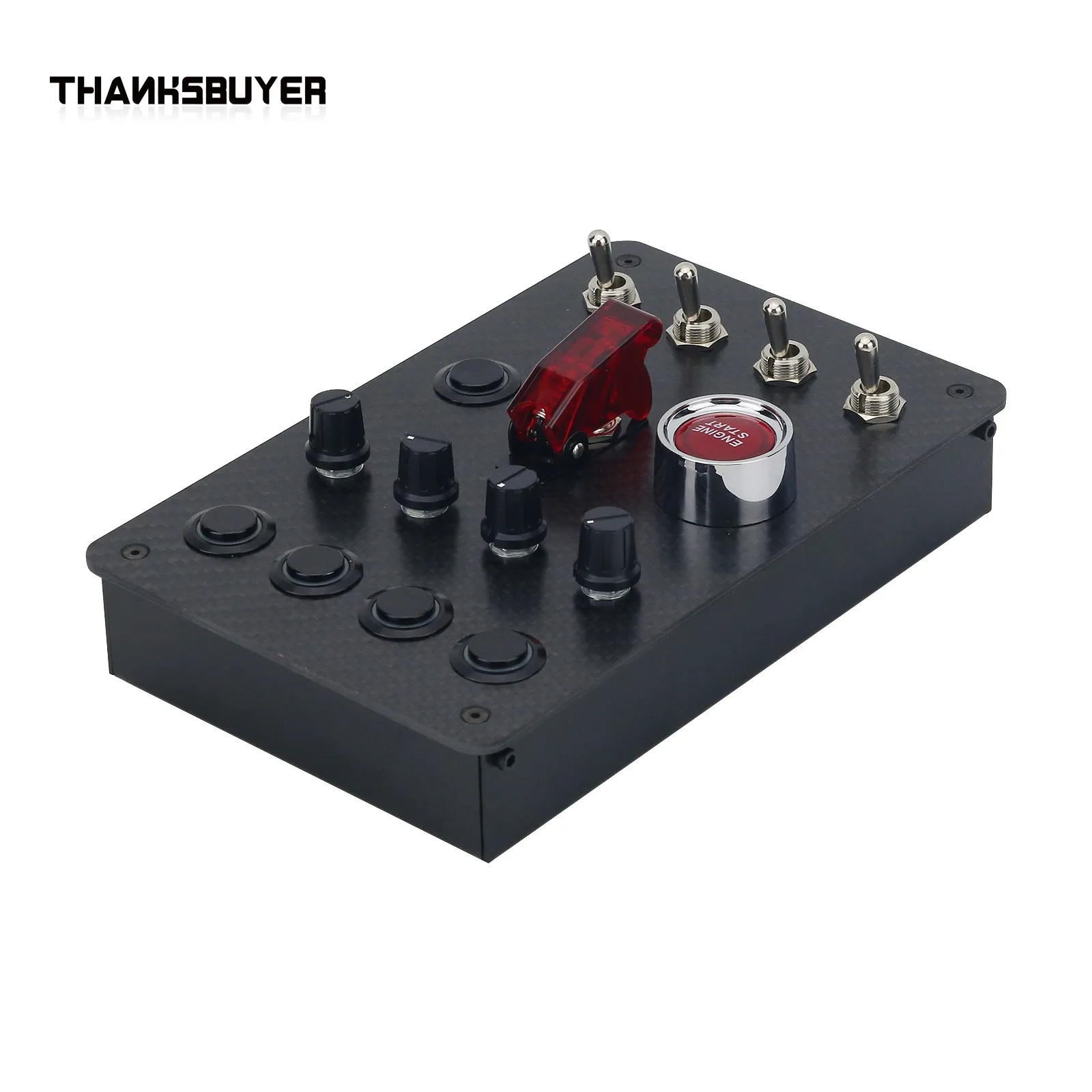 Caja de botones SIMPUSH de aleación de aluminio, caja de botones SIM de carreras para SIMAGIC FANATEC THRUSTMASTER SIMUCUBE - imagen 4