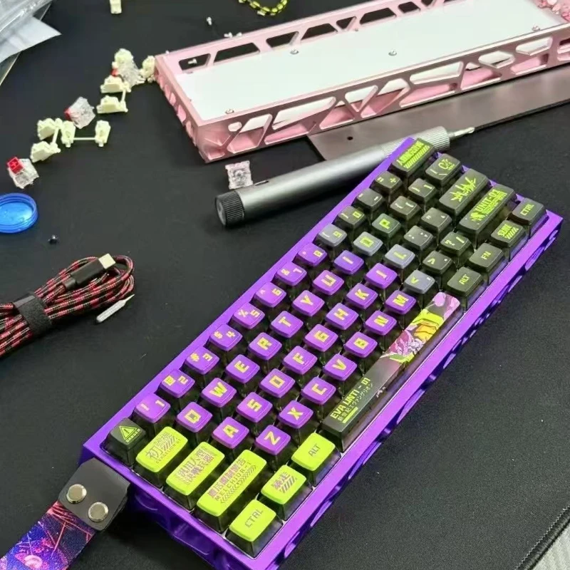 Cnc ánodo de aluminio Holy60 carcasa de aluminio hueca GH60 eje magnético Woting60HE RAKKA HM ATK60 Holy 60 funda para teclado para jugadores