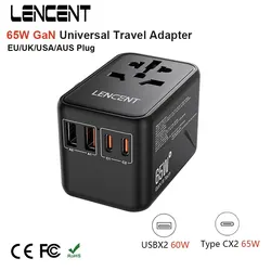 Adaptador Viaje USB-C 65W GaN LENCENT