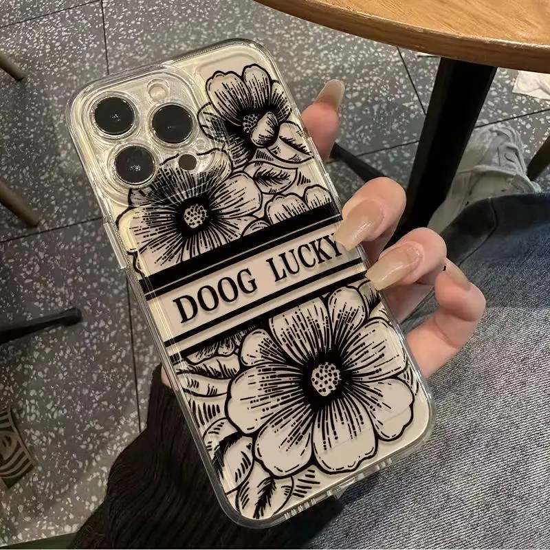 Funda transparente de lujo con flores de la suerte para Samsung A73 A72 A55 A52 A51 A50 A35 A33 A32 A31 A30 A24 A23 A22 A13 A06 A05 5G - imagen 4