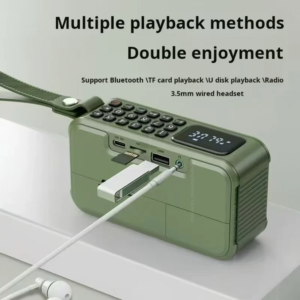 SANSUI F62 altavoz estéreo portátil con Bluetooth de graves altavoz Bluetooth Vintage Mini Radio Walkman reproductor de música compatible con TWS/FM/AUX - imagen 3