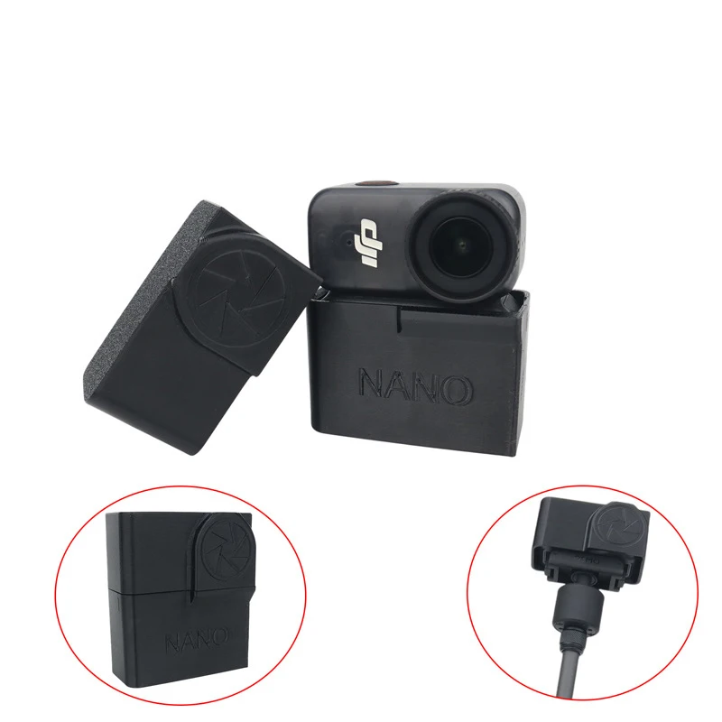 Para DJI OSMO NANO cámara de acción de pulgar funda protectora de silicona suave accesorios de cubierta de protección a prueba de caídas