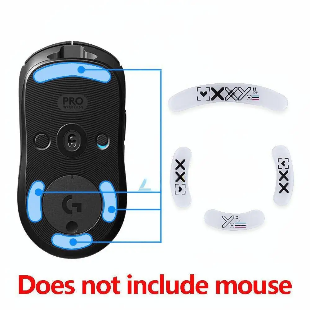 Patines de ratón de cristal para Logitech GPW, almohadillas para pies de ratón de 1. a/2 a/3 a generación, accesorios para ratón con borde curvo 2.5D delgado y duradero suave