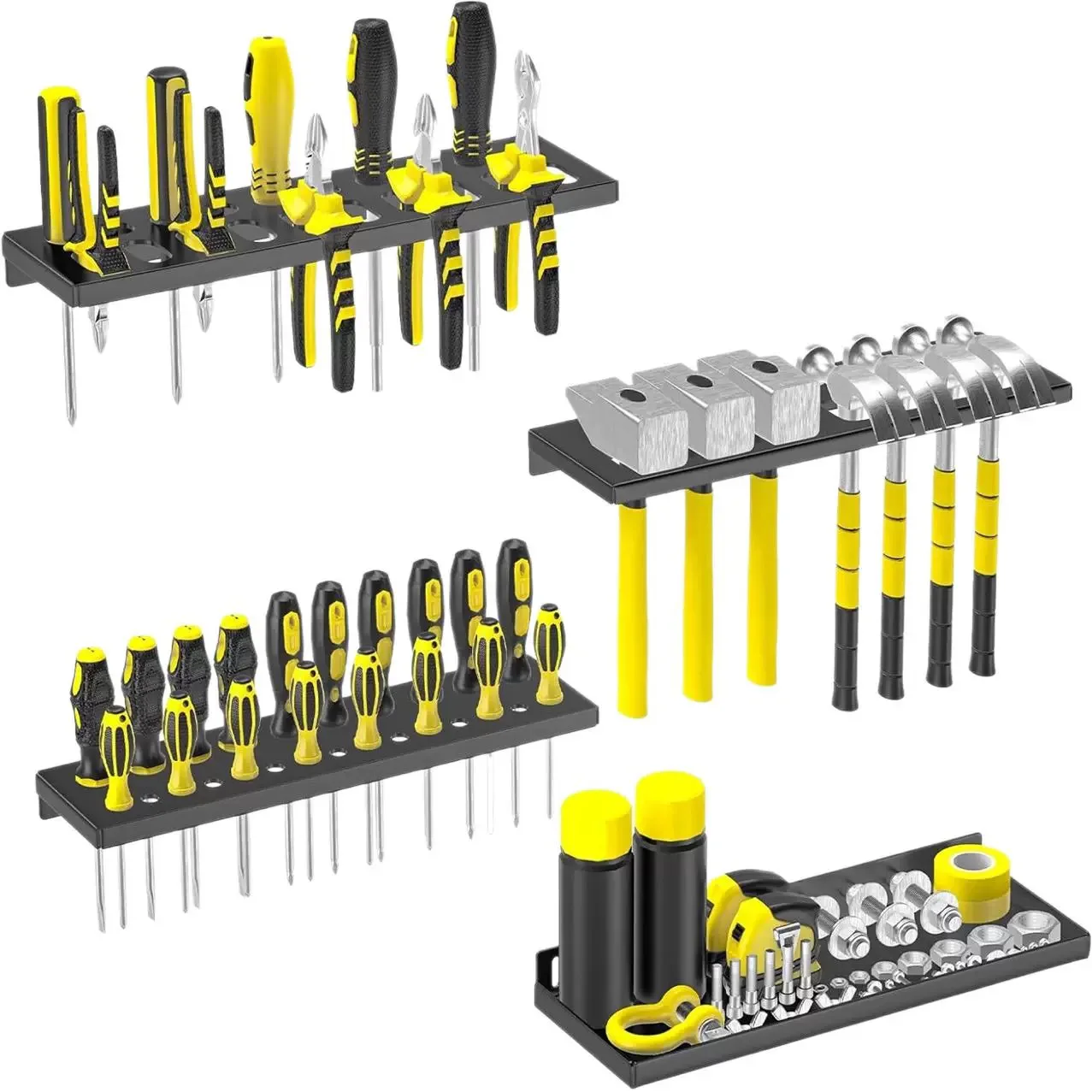 Soporte para herramientas de utilidad, montaje en pared, estante de almacenamiento de Metal resistente, bandeja de almacenamiento para llave, clavos, herramientas de carpintería, suministros de artesanía - imagen 2