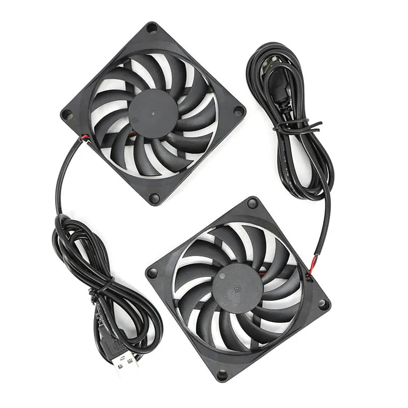 80x80x10mm 80mm 8cm DC 5V USB ventilador de caja de refrigeración para receptor DVR Xbox TV Box enrutador A7 - imagen 5