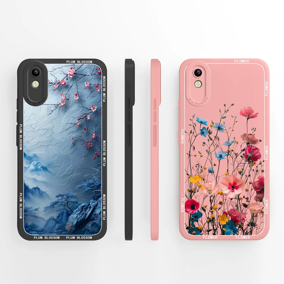 Para Vivo Y93 Y93S Y91C Y91i Y90 Y1S funda bonita cereza protección completa parachoques para Vivo Y 93 funda trasera de teléfono de silicona líquida suave - imagen 3