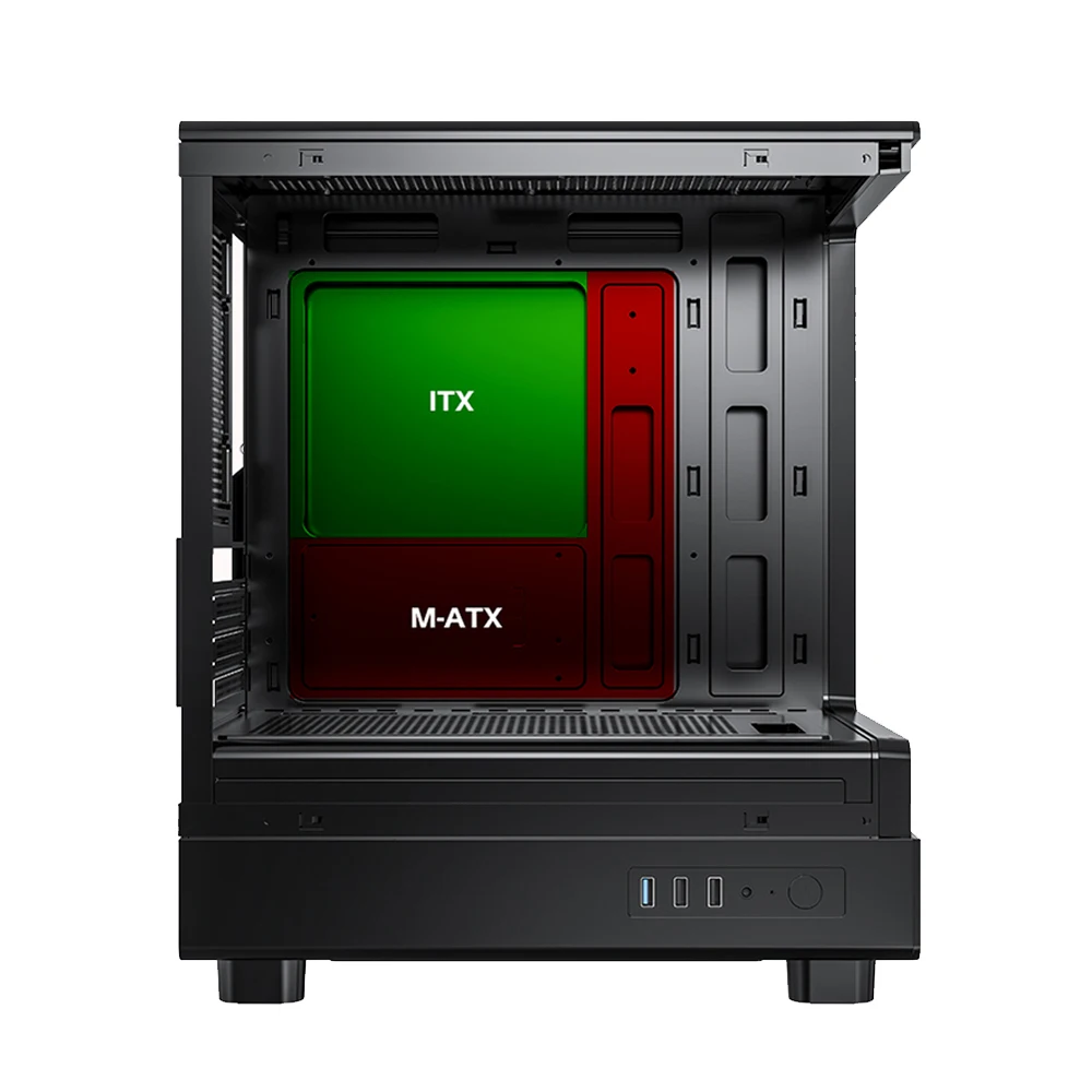 Darkflash PC caja de ordenador Gabinete Gamer soporte 240 refrigeración por agua USB3.0 malla de vidrio Nas Mini Matx ITX Diy Gaming caja de ordenador - imagen 3