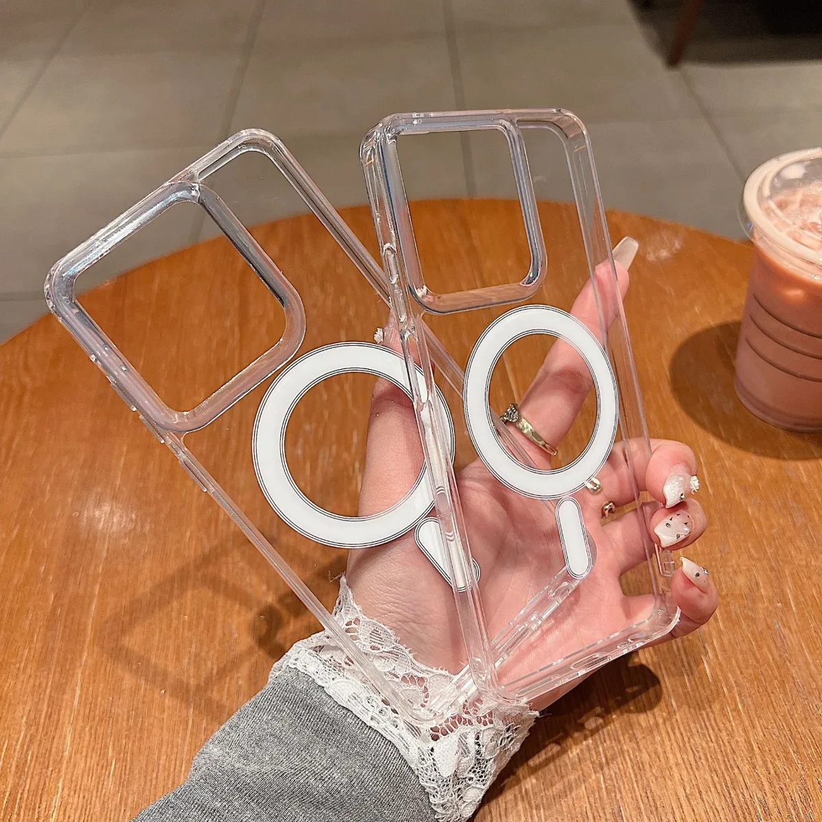 Funda magnética para Motorola Moto Edge 50 Fusion G45 G34 Stylus G 5G 2025, cubierta magnética transparente a prueba de golpes, carcasa Mag-safe - imagen 2