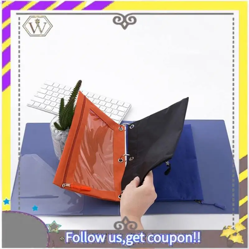 Nuevo Paquete de 14 bolsas para lápices con tiradores de cremallera, para la escuela, la oficina, estuche para lápices de 7 colores - imagen 2