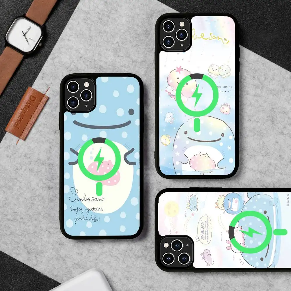 Funda de teléfono Jinbe San, funda magnética para iPhone 16 14 13 12 11 15 Pro Max Plus para cubierta de carga inalámbrica Magsafe - imagen 3