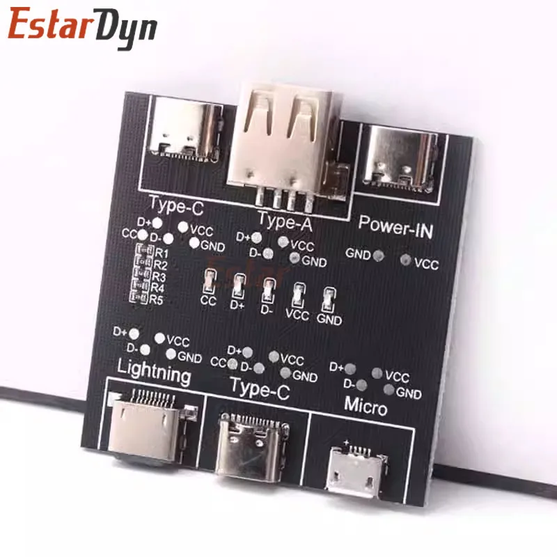 2PCS DT3 Data Cable Detection Board Type-C Micro USB C Cable Tester Short Circuit On Off Switching Diagnose Tool for iOS Android - imagen 2