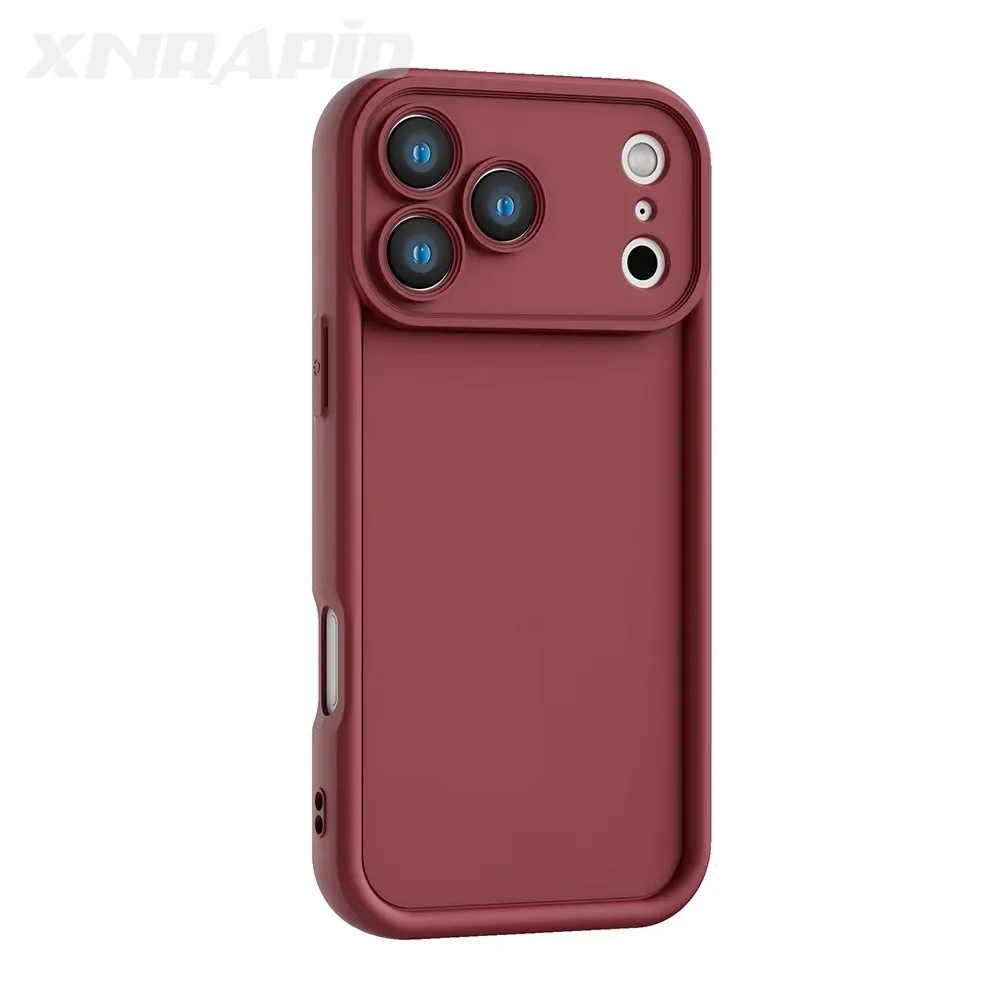 Funda de lujo con textura mate para iPhone 17 Pro Max, Funda para iPhone 17 Air, Funda trasera de TPU suave a prueba de golpes para teléfono