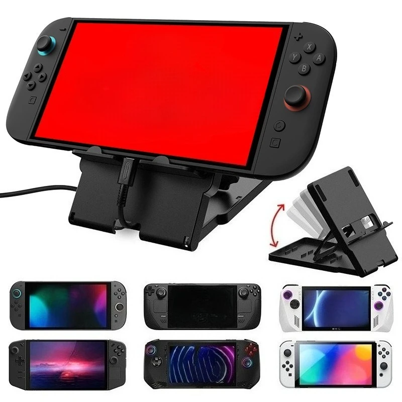 Soporte de consola de juegos portátil para Nintendo Switch 1/2/Mobie, soporte para teléfono IPad, accesorios de soporte ajustables multiángulo clásico