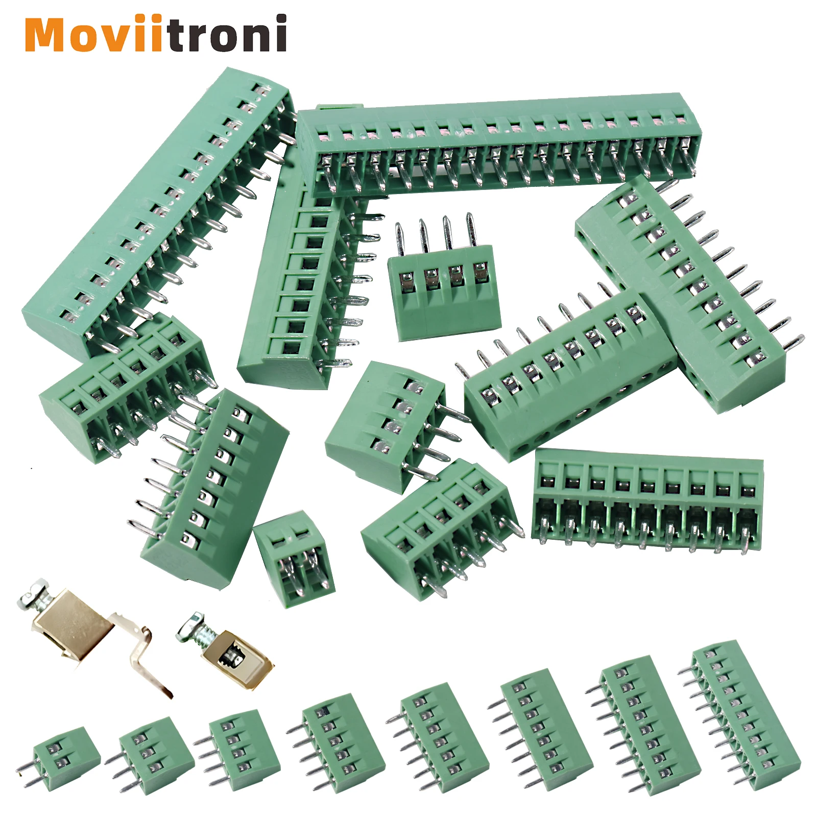 Conector de bloque de terminales de tornillo PCB KF128 de 2,54mm para cables 2P 3P 4P 5P 6P 7P 8P 9P 10P 12P 14P 16P
