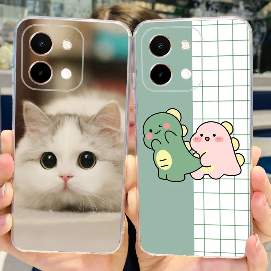 Para Vivo Y28 4G funda V2352 Linda funda pintada de silicona suave TPU funda de teléfono para Vivo Y28 Y 28 VivoY28 4G Fundas 6,68 ''funda Capa - imagen 2