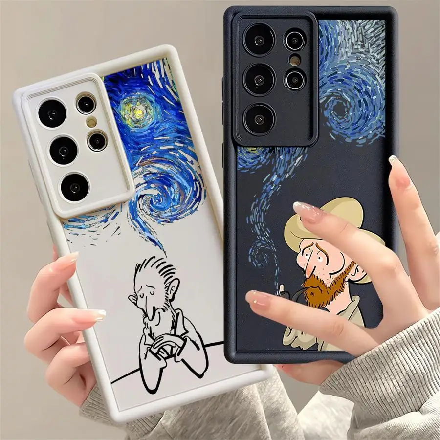 Funda para Samsung Galaxy S21 S20 S25 Ultra S22 S24 FE Note 20 Ultra S24 S23 S25 S23 Plus TPU suave Van Gogh moda