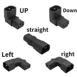 Adaptador CA IEC C14 a C13 - 3 pines macho a hembra 90 grados