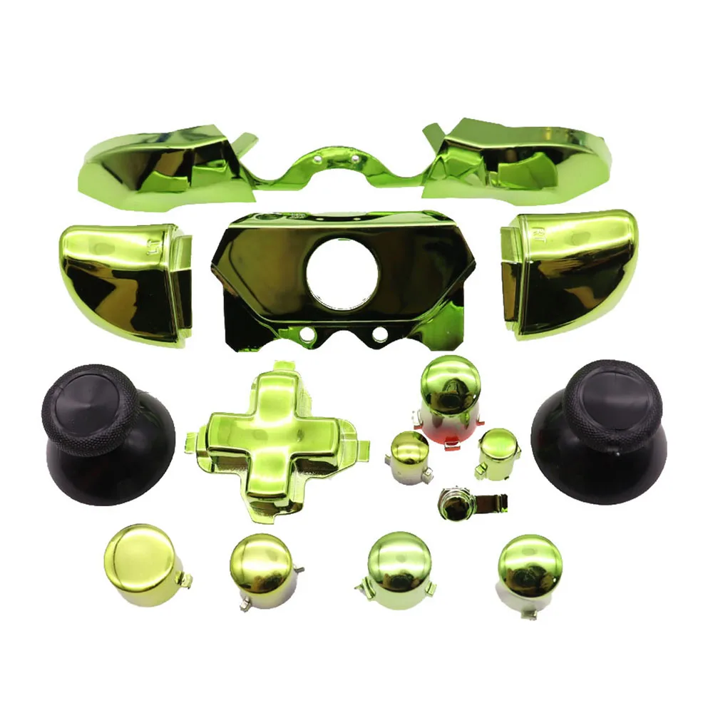 Juego de botones cromados de repuesto para Xbox One, empuñaduras de gatillo Dpad ABXY, piezas de palo para mando de Xbox One, 1 Juego - imagen 4