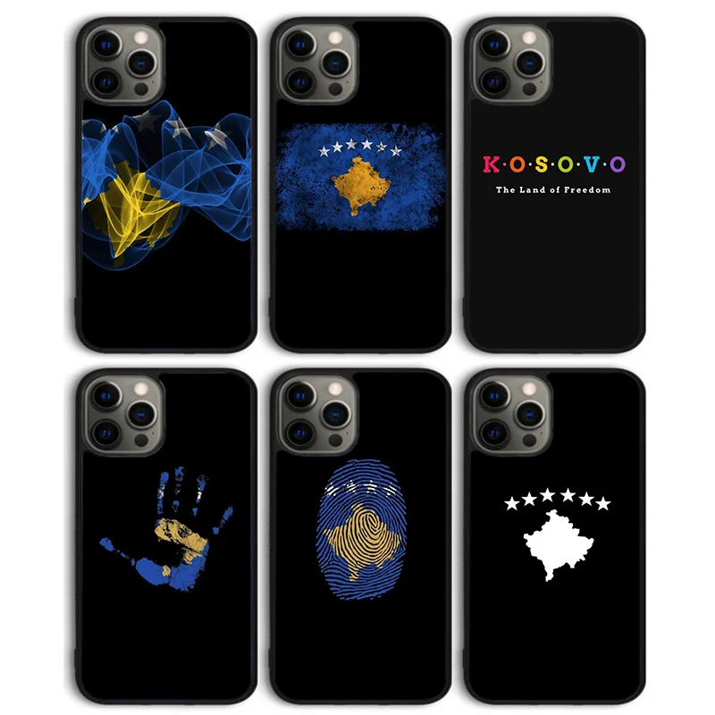 Funda trasera para teléfono con bandera de Kosovo para iPhone 17 Air 16 15 14 13 11 12 Pro Max PlusS