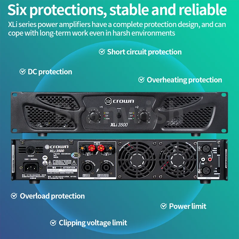 AMPLIFICADOR DE POTENCIA DE 110V, equipo profesional para DJ, Audio amplificador de 2 vías para altavoces Line Array, Subwoofer, escenario, boda, KTV, uso doméstico
